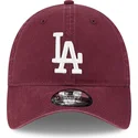 shapka-izvita-chervena-reguliruem-9twenty-league-essential-na-los-angeles-dodgers-mlb-ot-new-era
