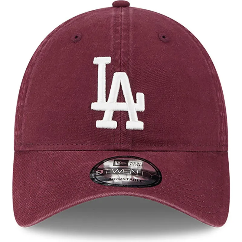 shapka-izvita-chervena-reguliruem-9twenty-league-essential-na-los-angeles-dodgers-mlb-ot-new-era