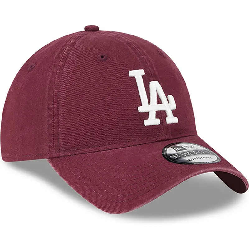 shapka-izvita-chervena-reguliruem-9twenty-league-essential-na-los-angeles-dodgers-mlb-ot-new-era