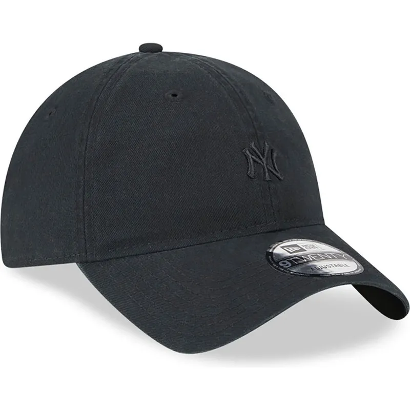 shapka-izvita-cherna-reguliruem-9twenty-mini-na-new-york-yankees-mlb-ot-new-era