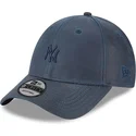 new-era-9forty-millerain-new-york-yankees-mlb-verstellbare-marineblaue-kappe-mit-marineblauem-logo