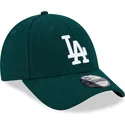 shapka-izvita-zelena-reguliruem-9forty-essential-melton-wool-na-los-angeles-dodgers-mlb-ot-new-era