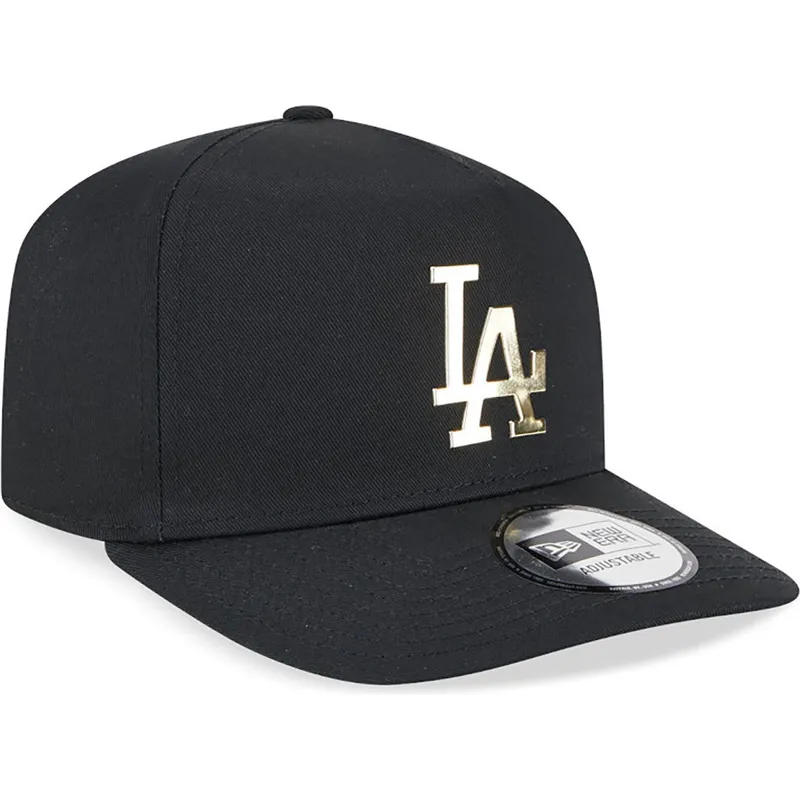 shapka-izvita-cherna-snapbek-a-frame-foil-pack-na-los-angeles-dodgers-mlb-ot-new-era