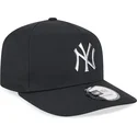new-era-new-york-yankees-mlb-a-frame-foil-pack-schwarze-snapback-kappe-mit-gebogenem-schirm