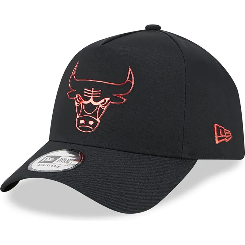 shapka-izvita-cherna-snapbek-a-frame-foil-pack-na-chicago-bulls-nba-ot-new-era