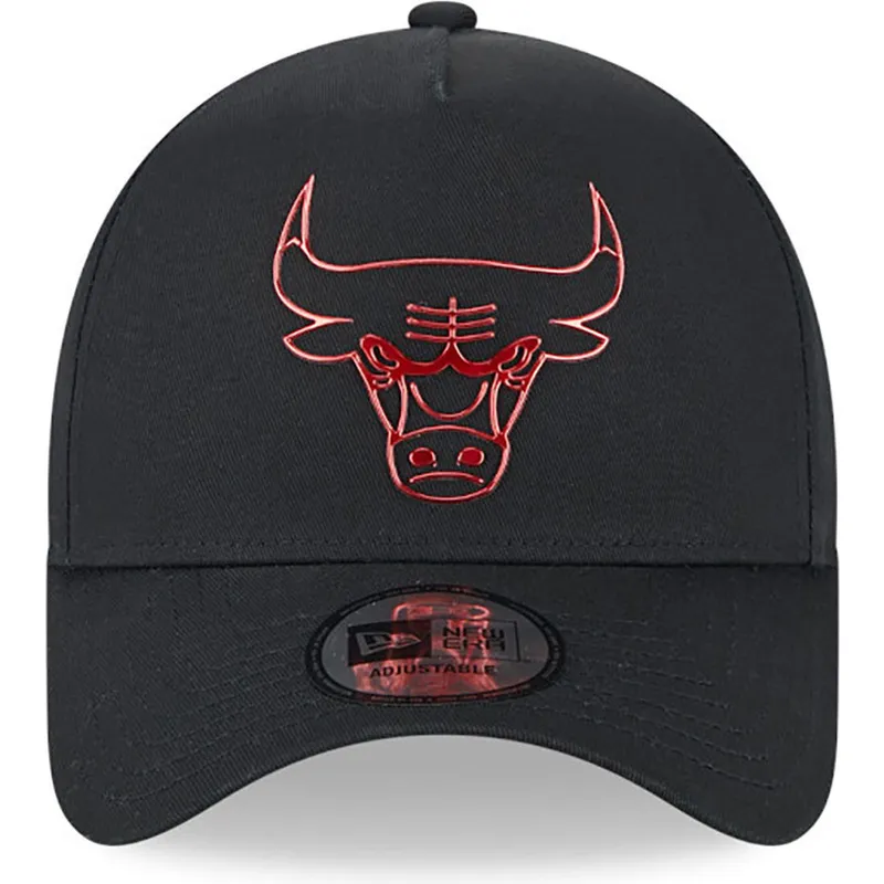 shapka-izvita-cherna-snapbek-a-frame-foil-pack-na-chicago-bulls-nba-ot-new-era