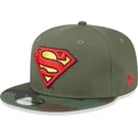 shapka-ploska-zelena-snapbek-za-deca-9fifty-na-superman-dc-comics-ot-new-era
