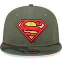 shapka-ploska-zelena-snapbek-za-deca-9fifty-na-superman-dc-comics-ot-new-era