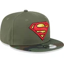 shapka-ploska-zelena-snapbek-za-deca-9fifty-na-superman-dc-comics-ot-new-era