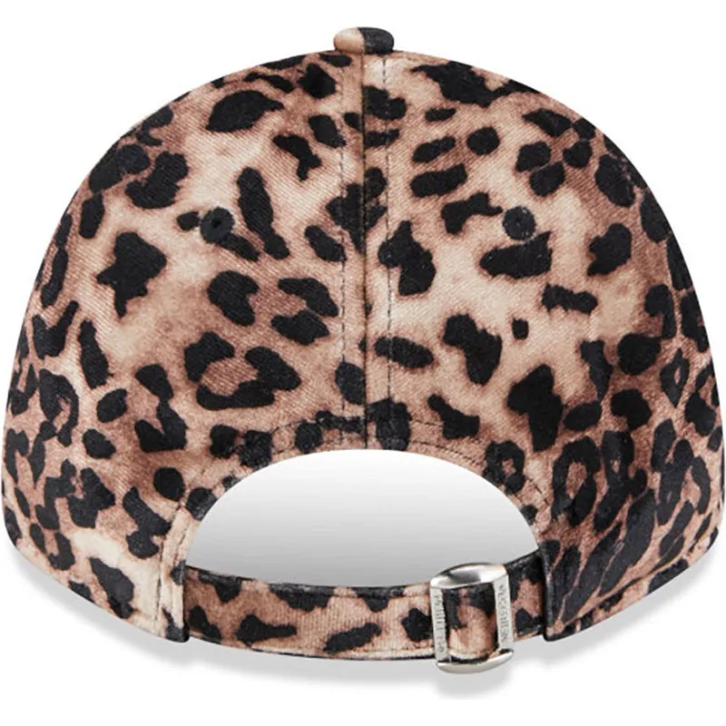 shapka-izvita-leopard-reguliruem-rosa-9forty-velour-na-new-york-yankees-mlb-ot-new-era