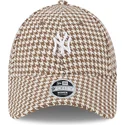 shapka-izvita-kafyav-reguliruem-9forty-houndstooth-na-new-york-yankees-mlb-ot-new-era