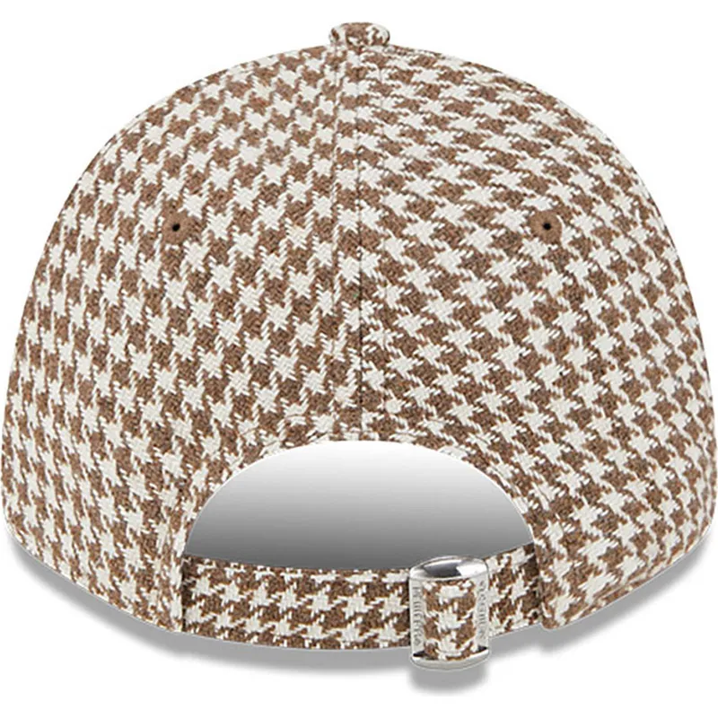 shapka-izvita-kafyav-reguliruem-9forty-houndstooth-na-new-york-yankees-mlb-ot-new-era