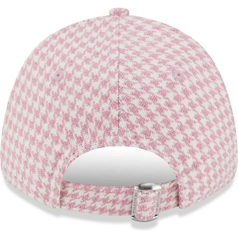 shapka-izvita-roza-reguliruem-9forty-houndstooth-na-los-angeles-dodgers-mlb-ot-new-era