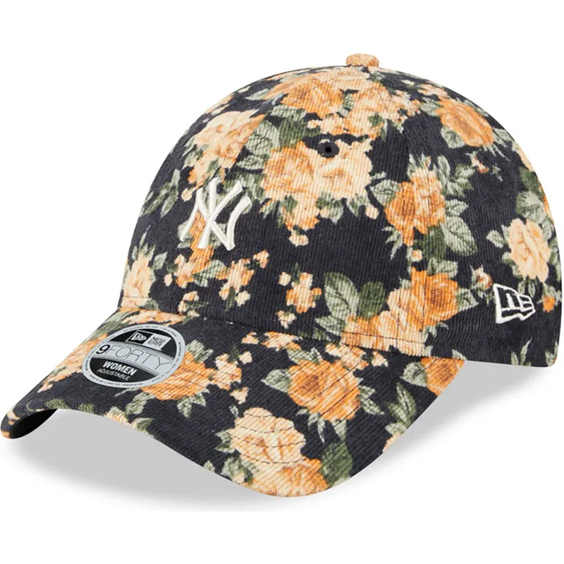 shapka-izvita-tmnosin-reguliruem-9forty-floral-cord-na-new-york-yankees-mlb-ot-new-era
