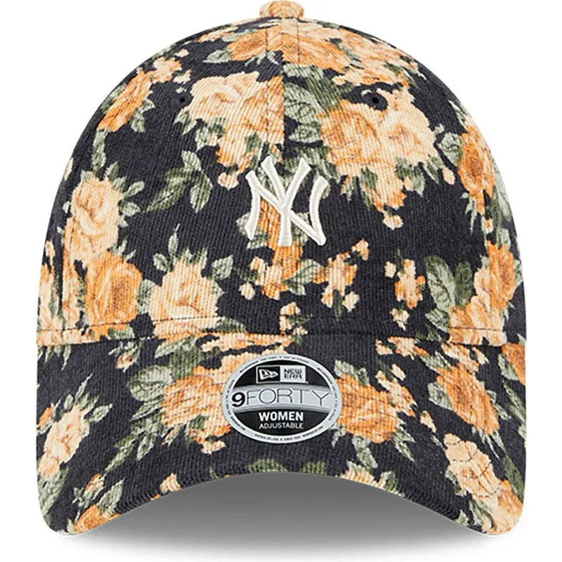 shapka-izvita-tmnosin-reguliruem-9forty-floral-cord-na-new-york-yankees-mlb-ot-new-era