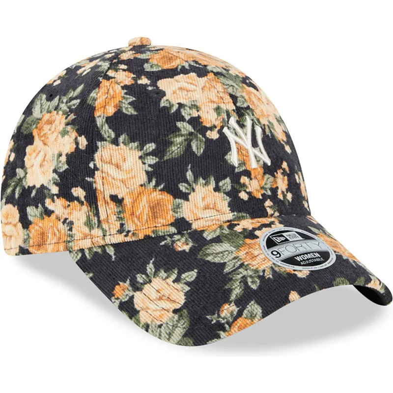 shapka-izvita-tmnosin-reguliruem-9forty-floral-cord-na-new-york-yankees-mlb-ot-new-era