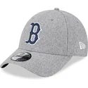 shapka-izvita-siv-reguliruem-9forty-essential-melton-wool-na-boston-red-sox-mlb-ot-new-era