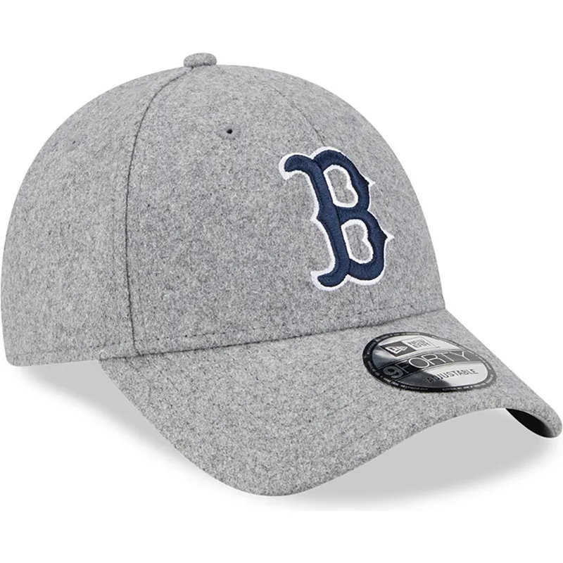 shapka-izvita-siv-reguliruem-9forty-essential-melton-wool-na-boston-red-sox-mlb-ot-new-era