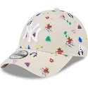 beige-verstellbare-kinder-cap-9forty-festive-der-new-york-yankees-mlb-von-new-era