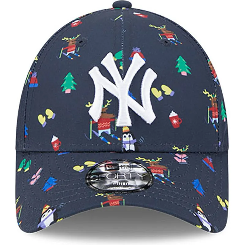 shapka-izvita-tmnosin-reguliruem-za-deca-9forty-festive-na-new-york-yankees-mlb-ot-new-era