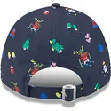 new-era-9forty-festive-new-york-yankees-mlb-verstellbare-kinderkappe-mit-gebogenem-schirm-in-marineblau