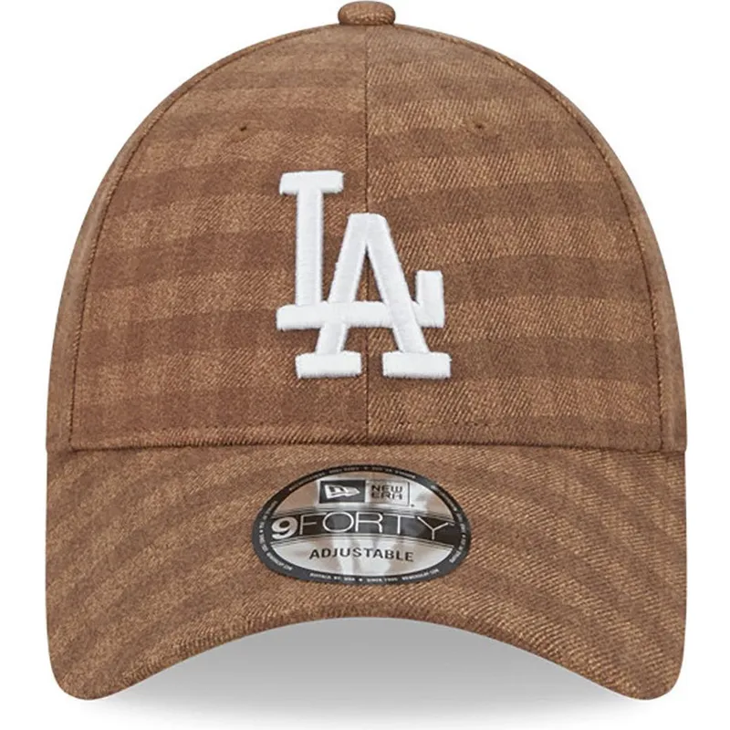 shapka-izvita-kafyav-reguliruem-9forty-flannel-na-los-angeles-dodgers-mlb-ot-new-era