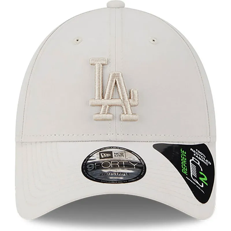 shapka-izvita-bezhov-reguliruem-9forty-repreve-outline-na-los-angeles-dodgers-mlb-ot-new-era