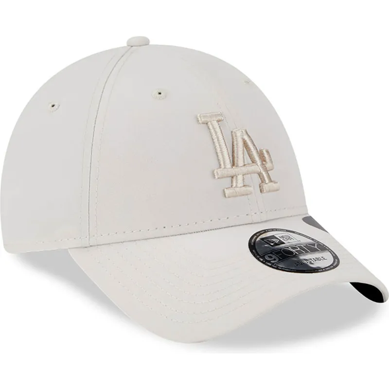 shapka-izvita-bezhov-reguliruem-9forty-repreve-outline-na-los-angeles-dodgers-mlb-ot-new-era