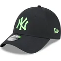 shapka-izvita-cherna-reguliruem-9forty-neon-na-new-york-yankees-mlb-ot-new-era