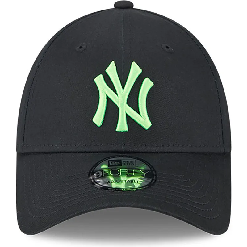 shapka-izvita-cherna-reguliruem-9forty-neon-na-new-york-yankees-mlb-ot-new-era