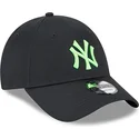 shapka-izvita-cherna-reguliruem-9forty-neon-na-new-york-yankees-mlb-ot-new-era