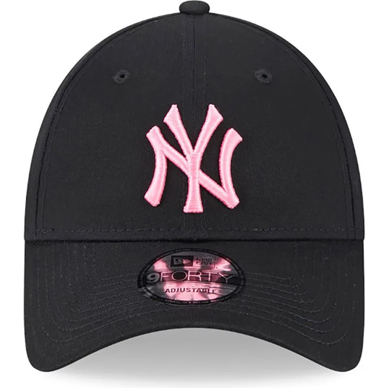 gorra-curva-negra-ajustable-con-logo-rosa-9forty-neon-de-new-york-yankees-mlb-de-new-era