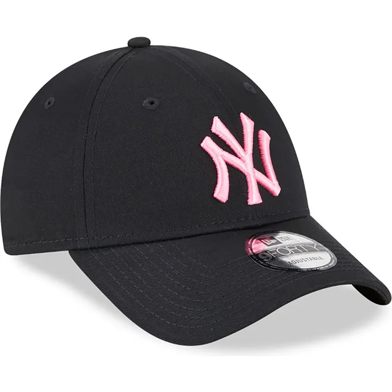 gorra-curva-negra-ajustable-con-logo-rosa-9forty-neon-de-new-york-yankees-mlb-de-new-era