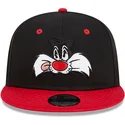 shapka-ploska-cherna-snapbek-9fifty-na-silvestre-looney-tunes-ot-new-era