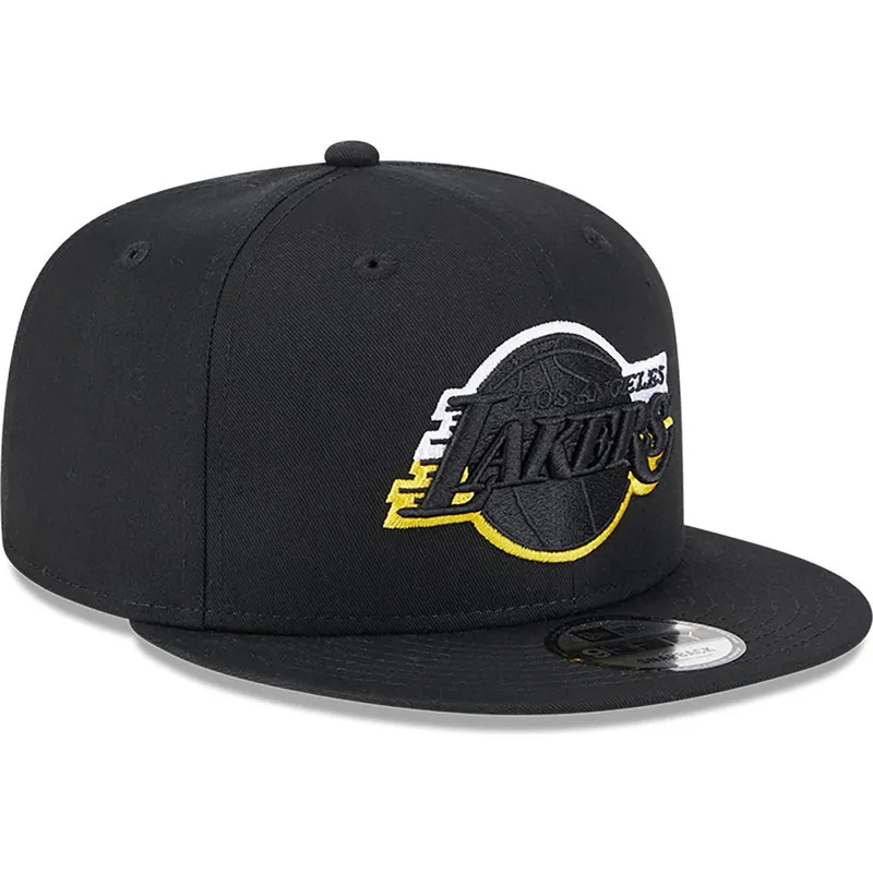 gorra-plana-negra-snapback-9fifty-split-logo-de-los-angeles-lakers-nba-de-new-era