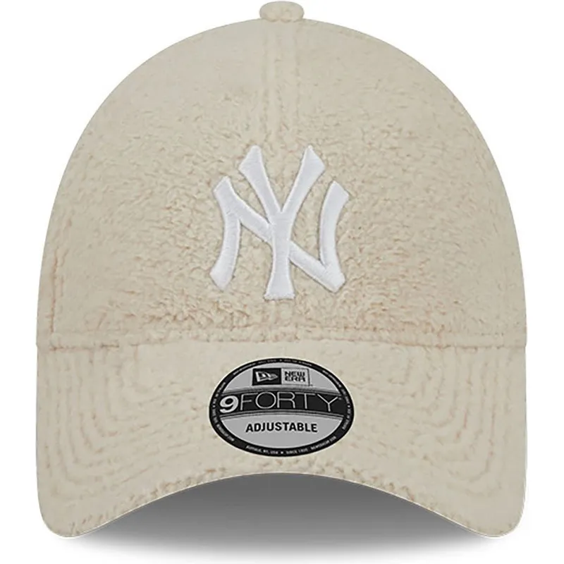 shapka-izvita-bezhov-reguliruem-9forty-teddy-na-new-york-yankees-mlb-ot-new-era