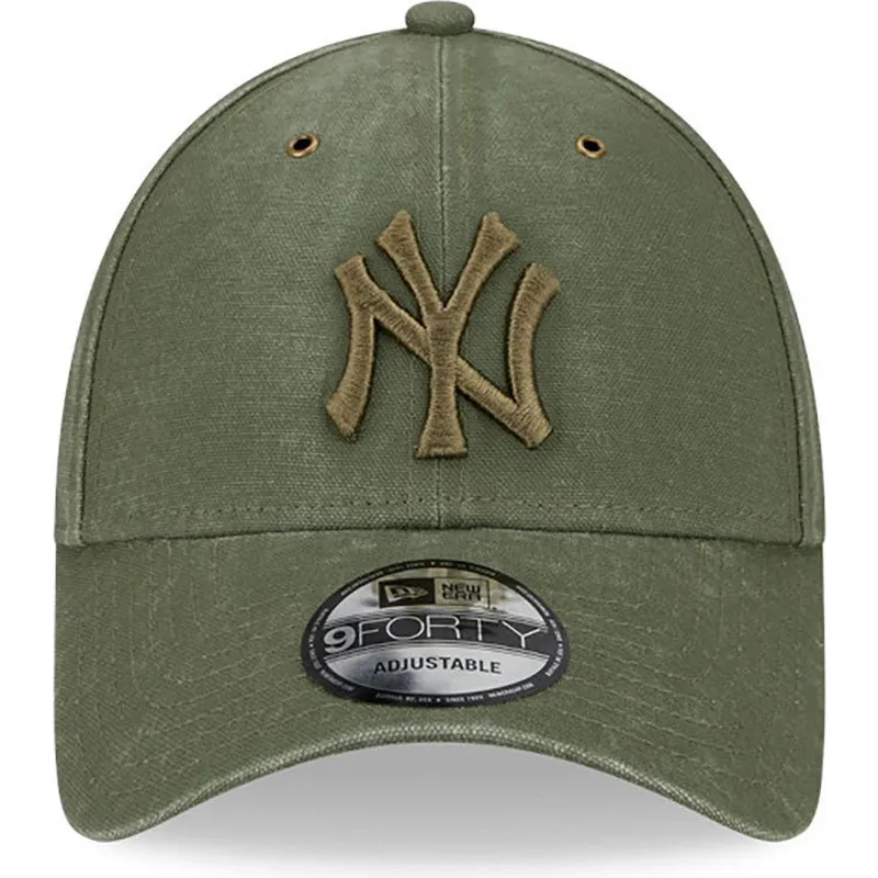 shapka-izvita-zelena-reguliruem-9forty-washed-canvas-na-new-york-yankees-mlb-ot-new-era