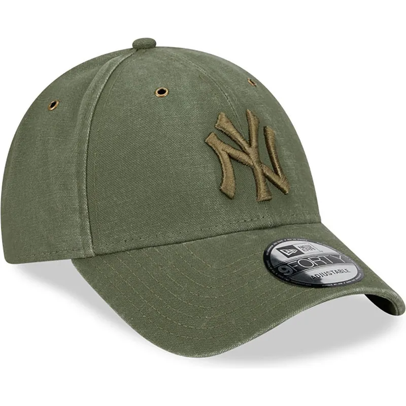 shapka-izvita-zelena-reguliruem-9forty-washed-canvas-na-new-york-yankees-mlb-ot-new-era