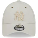 shapka-izvita-bezhov-reguliruem-9forty-washed-canvas-na-new-york-yankees-mlb-ot-new-era