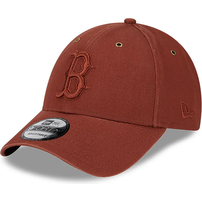 shapka-izvita-kafyav-reguliruem-9forty-washed-canvas-na-boston-red-sox-mlb-ot-new-era