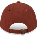 casquette-courbee-marron-ajustable-avec-logo-marron-9forty-washed-canvas-boston-red-sox-mlb-new-era
