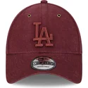 shapka-izvita-chervena-reguliruem-9forty-washed-canvas-na-los-angeles-dodgers-mlb-ot-new-era
