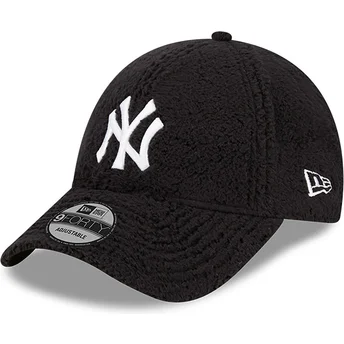 New Era New York Yankees MLB 9FORTY Teddy justerbar sort buet kasket