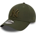 grune-gebogene-kappe-mit-grunem-logo-39thirty-league-essential-der-new-york-yankees-mlb-von-new-era