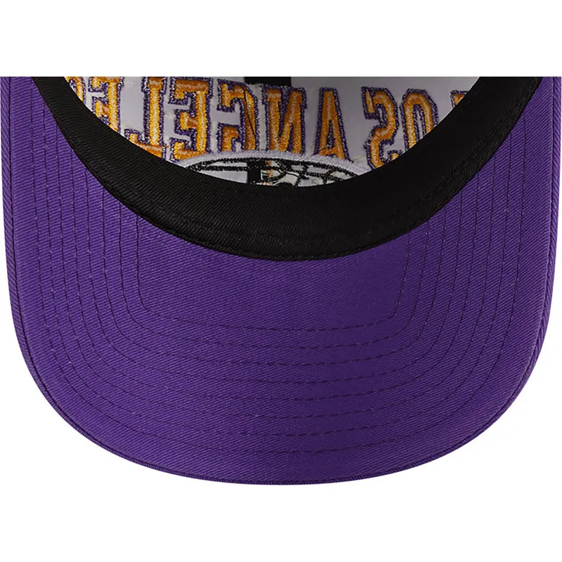 gra-og-violet-justerbar-kurvet-kasket-9twenty-tip-off-2023-fra-los-angeles-lakers-nba-fra-new-era