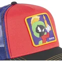rote-blaue-und-schwarze-trucker-kappe-marvin-der-marsmensch-loo7-ma2-looney-tunes-von-capslab