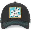capslab-verstellbare-schwarze-kappe-mit-gebogenem-schirm-bugs-bunny-bu3-looney-tunes