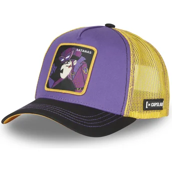 Gorra trucker lilla, gul og sort Dick Dastardly SAT4 Wacky Races fra Capslab