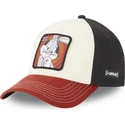 gorra-mit-gebogenem-schirm-beige-schwarz-und-rot-bugs-bunny-loo8-bu1-looney-tunes-von-capslab
