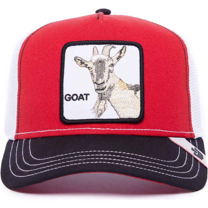 trucker-kasket-rod-hvid-og-sort-ged-goat-mv-butter-the-farm-mvp-fra-goorin-bros